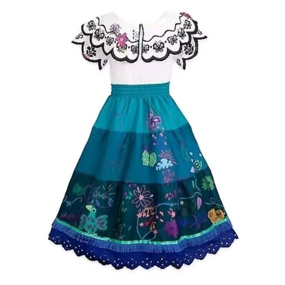 Disney Parks Girls Encanto Mirabel Costume Youth Size 7/8 Halloween - NEW - Picture 2 of 5